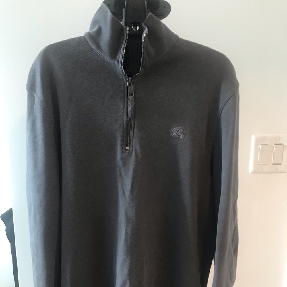 Burberry half zip sweater grey